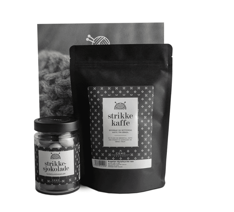 STRIKKEKAFFE OG SJOKOLADE